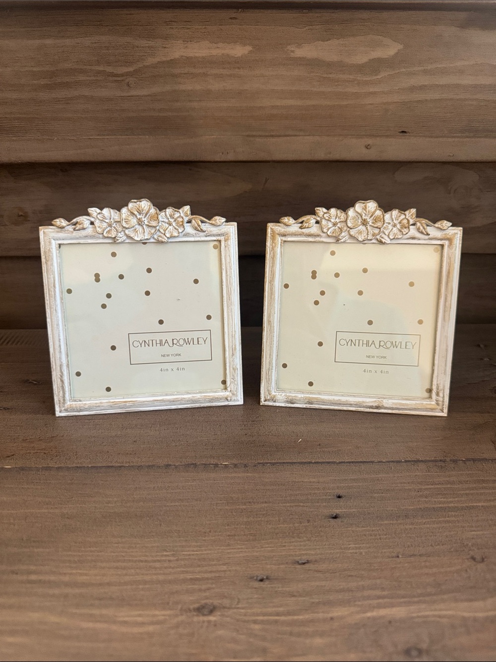 Cynthia Rowley 4x4 Picture Frames - Set of 2